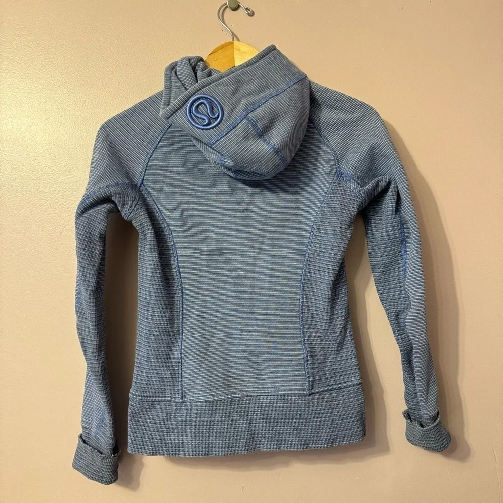 Lululemon Scuba Hoodie Microstripe Rocksteady Gradient Wee Stripe  Size 4 - Picture 9 of 11